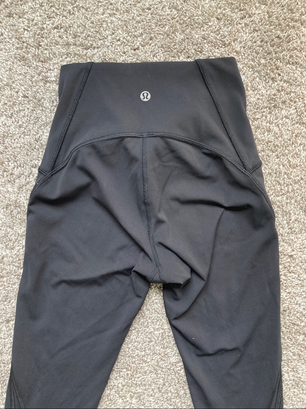 Lululemon Train Times Black Leggings 7/8 Sheer details sz 2 - Picture 6 of 11